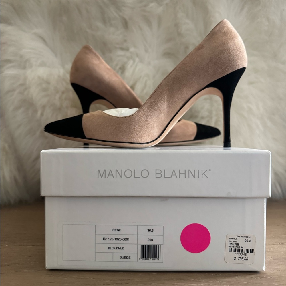 MANOLO BLAHNIK - BRAND NEW IN BOX - NUDE MID HEEL - 36.5